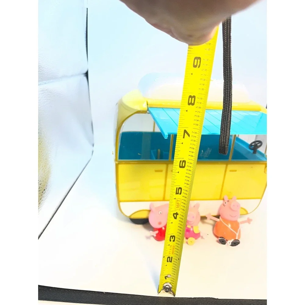 Peppa Pig Yellow Minivan Mini Camper Van Bus & 3 Figure Jazwares